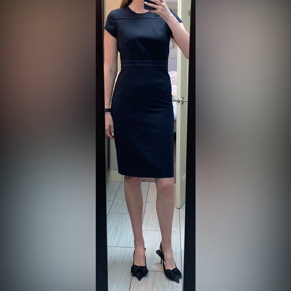 Tory Burch navy suiting dress Size 8 - Picture 4 of 5